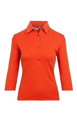 House of Bruar Ladies Cotton Polo Shirt, Brick