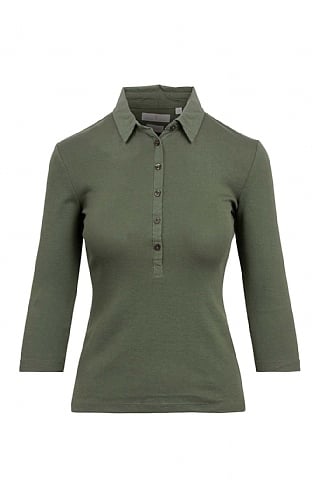 House of Bruar Ladies Cotton Polo Shirt - Olive, Olive