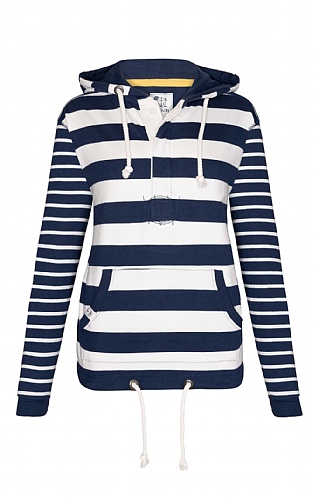 Ladies Lazy Jacks Striped Hoodie, Twilight